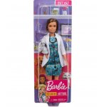 POUPEE BARBIE BRUNE METIER : VETERINAIRE AVEC BLOUSE ET CHATON - MATTEL - GJL63