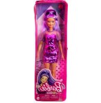 POUPEE BARBIE FASHIONISTAS CHEVEUX VIOLETS - ROBE VIOLETS AVEC BASKETS - MATTEL - HBV12