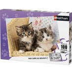 PUZZLE 2 CHATONS 100 PIECES - COLLECTION ANIMAUX - NATHAN - 86766