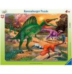 PUZZLE AVEC CADRE : LA VALLEE DES DINOSAURES : SPINOSAURE 42 PIECES - RAVENSBURGER - 050949