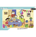 PUZZLE AVEC CADRE : T'CHOUPI FETE SON ANNIVERSAIRE 15 PIECES - NATHAN - 86070