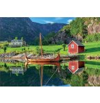 PUZZLE BATEAU VIKING - DRAKKAR 1500 PIECES - COLLECTION PAYSAGE DU DANEMARK  - EDUCA - 18006