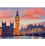 PUZZLE BIG BEN AU COUCHE DU SOLEIL 1500 PIECES - COLLECTION MONUMENT ANGLETERRE - NATHAN - 87809