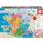 PUZZLE CARTE DE FRANCE : DEPARTEMENTS ET REGIONS 150 PIECES - EDUCA - 17238