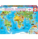 PUZZLE CARTE DU MONDE DES MONUMENTS 150 PIECES - COLLECTION MAPPEMONDE GEOGRAPHIE - EDUCA - 18116