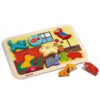 PUZZLE CHUNKY ANIMO EN BOIS EN BOIS 7 PIECES - FIGURINES ANIMAUX DOMESTIQUES - JANOD - J07024