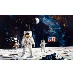 PUZZLE COSMONAUTE SUR LA LUNE : ROBERT MCCALL -1000 PIECES - COLLECTION ESPACE - EDUCA 18459