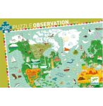 PUZZLE D'OBSERVATION TOUR DU MONDE AVEC LIVRET 200 PIECES - DJECO - DJ07412