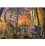 PUZZLE DINOSAURE : FAMILLE DE BRACHIOSAURE 500 PIECES - EDUCA COLLECTION ANIMAUX PREHISTORIQUES - DINO - 19001