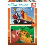 PUZZLE DISNEY LE ROI LION : SIMBA TIMON ET PUMBA - 2 X 48 PIECES - EDUCA - 18629