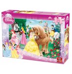 PUZZLE DISNEY LES PRINCESSES FOND DU CHEVAL DANS LE PARC DU CHATEAU 24 PIECES - KING - 5160B