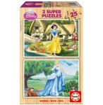 PUZZLE EN BOIS DISNEY CENDRILLON & BLANCHE-NEIGE 2 X 25 PIECES - EDUCA - 15591