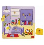 PUZZLE EN BOIS ENCASTREMENT CHAMBRE D'ENFANT 7 PIECES - GOULA - 53034