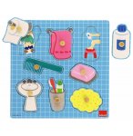 PUZZLE EN BOIS ENCASTREMENT SALLE DE BAIN 8 PIECES - GOULA - 53032