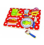 PUZZLE EN BOIS PLATEAU REPAS 8 PIECES - VILAC - PUZZLE A ENCASTRER