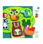 PUZZLE EN FEUTRINE ET BOIS OSKI - 5 PIECES - DJECO - DJ01039