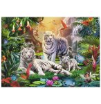 PUZZLE FAMILLE DE TIGRES BLANCS 1000 PIECES - ANIMAUX SAUVAGES - RAVENSBURGER - 19947