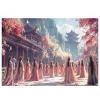 PUZZLE FEMMES GEISHAS AU TEMPLE, JAPON 1000 PIECES - TRADITION, ART ET CULTURE - EDUCA - 20244
