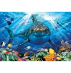 PUZZLE GRAND REQUIN BLANC ET LE MONDE SOUS MARIN 500 PIECES - COLLECTION ANIMAUX DE LA MER - EDUCA - 18478