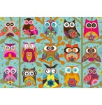 PUZZLE HIBOUX RIGOLO SOUS TOUTES LEURS FORMES 500 PIECES - COLLECTION SMILEYS - EDUCA - 19006