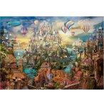 PUZZLE ILE DE REVES AVEC MONTGOLFIERES 2000 PIECES - COLLECTION MER ET OCEAN - EDUCA - 19944