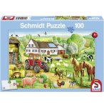 PUZZLE JOYEUSE FERME 100 PIECES - SCHMIDT - 56003