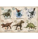 PUZZLE JURASSIC WORLD : LES DINOSAURES - 104 PIECES - COLLECTION ANIMAUX PREHISTORIQUES - DINO - CLEMENTONI - 27179