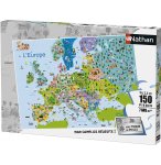 PUZZLE LA CARTE DE L'EUROPE ILLUSTREE - 150 PIECES - COLLECTION GEOGRAPHIE-  NATHAN - 868353