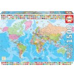 PUZZLE LA CARTE DU MONDE 1500 PIECES - COLLECTION PAYS - PLANISPHERE - EDUCA - 18500