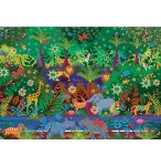 PUZZLE LA JUNGLE : LION TIGRE ELEPHANT GIRAFE ZEBRE LEOPARD 500 PIECES - COLLECTION ANIMAUX DE LA JUNGLE - EDUCA - 19245