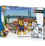 PUZZLE LA PAT PATROUILLE EN MISSION : MARCUS STELLA CHASE RUBEN ZUMA ROCKY EVEREST 45 PIECES - NATHAN - 86463