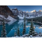 PUZZLE LA VALLEE DES DIX PICS : MONTAGNE ET LAC - 2000 PIECES COLLECTION PAYSAGE CANADA - NATHAN - 87312