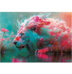PUZZLE LE LION ROI DES ROSES 1000 PIECES - COLLECTION PAYSAGE ET ANIMAUX SAUVAGES - EDUCA - 20235