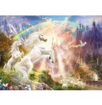 PUZZLE LICORNE BLANCHE ET CHATEAU AVEC UN ARC EN CIEL 500 PIECES - COLLECTION PAYSAGE - CLEMENTONI - 35054