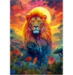 PUZZLE MAJESTUEUX LION AU COUCHE DU SOLEIL 500 PIECES - COLLECTION ANIMAUX DE LA SAVANE - EDUCA - 20261