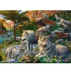 PUZZLE MEUTE DE LOUPS DANS LA FORET AU PRINTEMPS - 1500 PIECES COLLECTION PAYSAGE - RAVENSBURGER - 165988