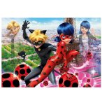 PUZZLE MIRACULOUS : LADYBUG ET CHAT NOIR A PARIS 104 PIECES - SUPERCOLOR - CLEMENTONI - 27077