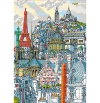 PUZZLE MONUMENTS DE PARIS : TOUR EIFFEL - MONTMARTRE - 1000 PIECES - COLLECTION FRANCE - EDUCA 19264