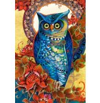 PUZZLE OISEAU DE NUIT : HIBOU EN FETE 1500 PIECES - COLLECTION DAVID GALCHUTT - CASTORLAND