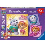 PUZZLE PAT PATROUILLE STELLA ET EVEREST 3 X 49 PIECES - RAVENSBURGER PAW PATROL - 08008