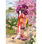 PUZZLE PEINTURE : FEMME JAPONAISE TEIEN 1000 PIECES - COLLECTION PEINTRE HARUYO MORITA - EDUCA - 19917