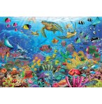 PUZZLE POISSONS MARIN ET TORTUES AU PARADIS 1000 PIECES - COLLECTION OCEAN ET CORAUX - EDUCA 19266