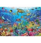 PUZZLE POISSONS MARIN ET TORTUES AU PARADIS 1000 PIECES - COLLECTION OCEAN ET CORAUX - EDUCA 19266