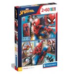 PUZZLE SPIDERMAN - 2 X 60 PIECES - PUZZLE MARVEL SPIDER-MAN - SUPER HEROS - CLEMENTONI - 21608