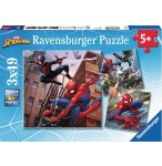 PUZZLE SPIDERMAN ET VENOM 3 X 49 PIECES - RAVENSBURGER SPIDER-MAN - 080250