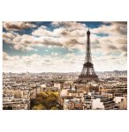 PUZZLE TOUR EIFFEL ET TOITS DE PARIS, FRANCE 1000 PIECES - BEAUTIFUL SKYLINES - RAVENSBURGER - 14087