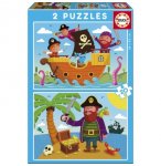 PUZZLE TRESOR DES PIRATES - BATEAU PIRATE 2 X 20 PIECES - EDUCA - 17149