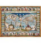 PUZZLE VIEILLE CARTE DU MONDE ILLUSTREE 1639 2000 PIECES - COLLECTION HISTOIRE ET GEOGRAPHIE
