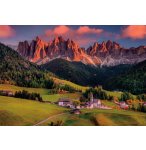 PUZZLE VILLAGE DE VAL DI FUNES : DOLOMITES MONTAGNE 1000 PIECES - COLLECTION PAYSAGE D'ITALIE - CLEMENTONI - 39743