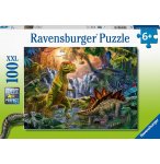 PUZZLE XXL L'OASIS DES DINOSAURES 100 PIECES - RAVENSBURGER COLLECTION DINO ET PREHISTOIRE - 128884